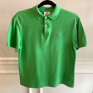 LACOSTE Size 16 Boys Green Polo Good Used Condition!